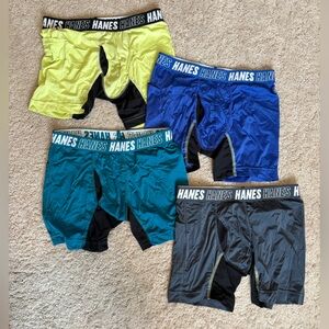 Hanes Black Boxer Briefs YL -NWOT